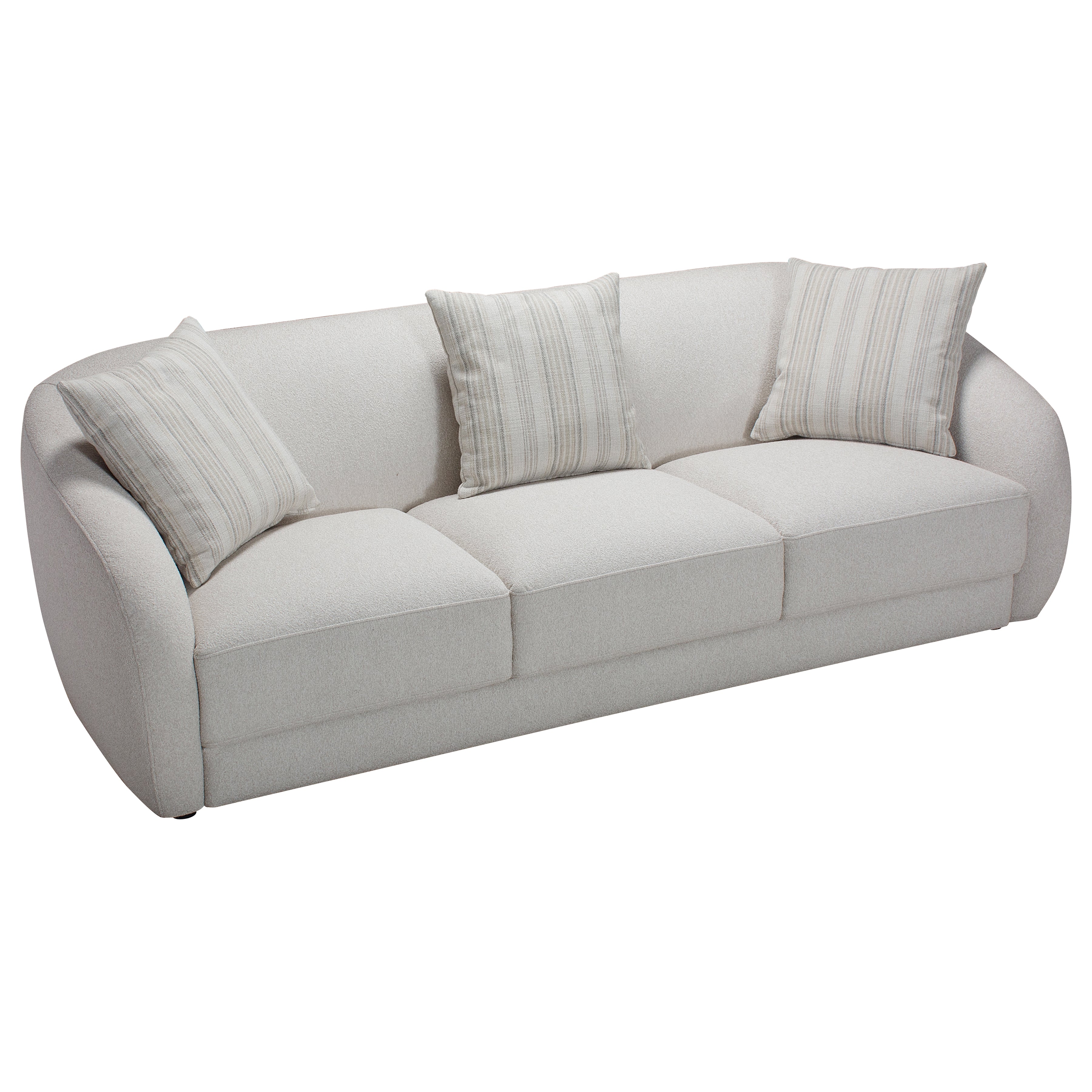 Sophy 91 in. Barrel Sofa with Pillows-Furniture > Sofas-DECOROLALA