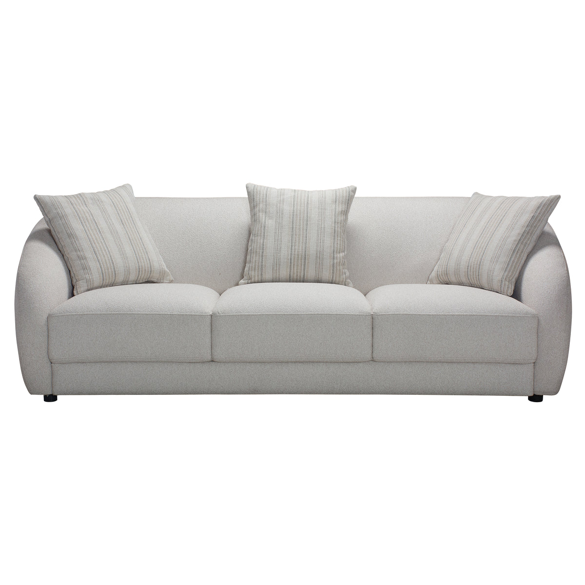 Sophy 91 in. Barrel Sofa with Pillows-Sofas-DECOROLALA