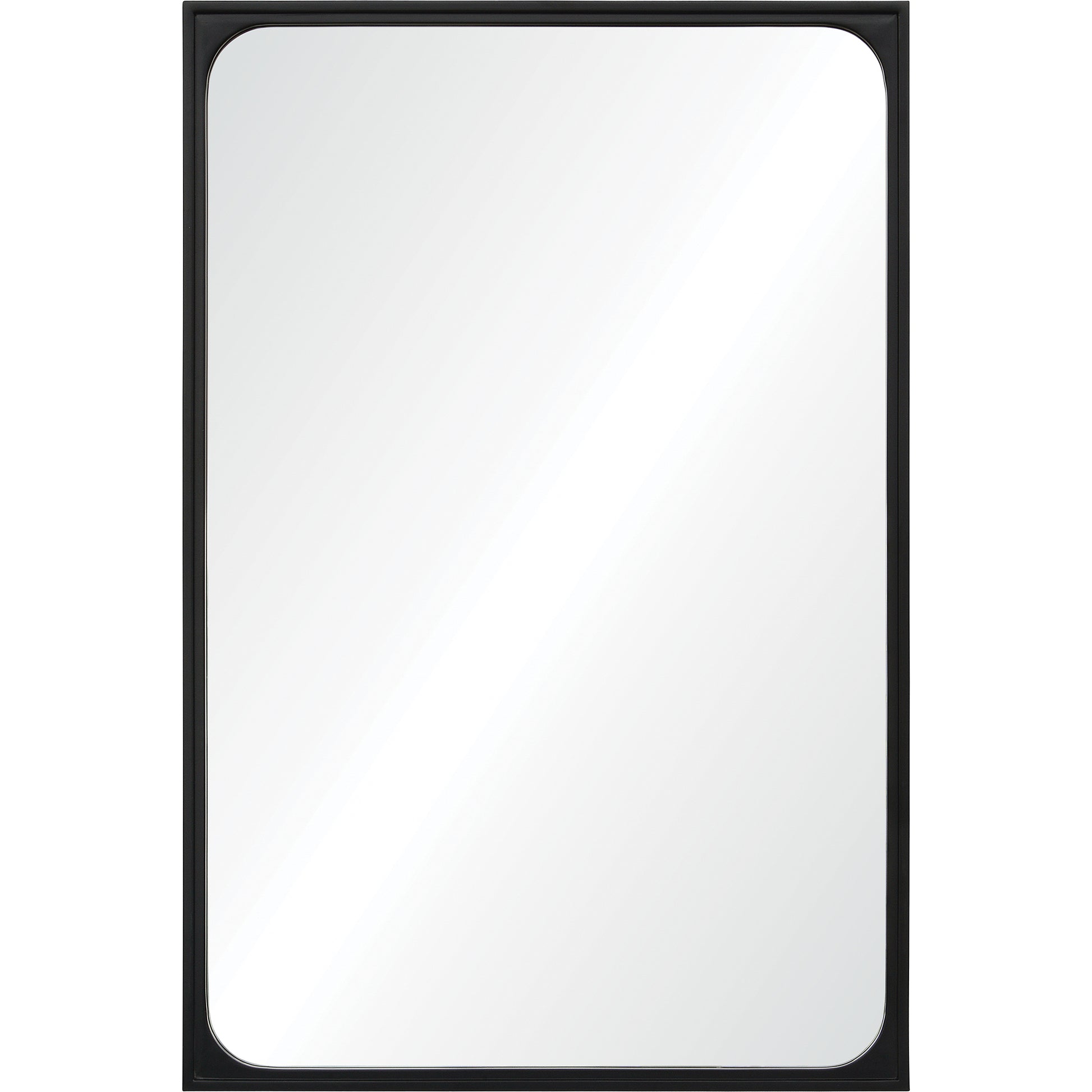Sorella 36" Tall Rectangle Wall Mirror, Black-Mirror-DECOROLALA