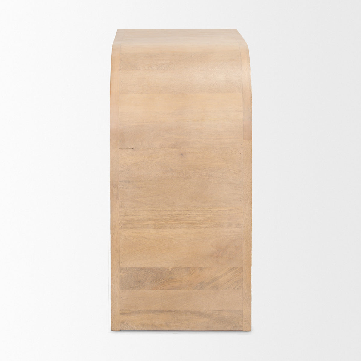 Sorina Reverse Fluted Light Brown Wood Accent Cabinet-Accent Cabinets & Chests-DECOROLALA
