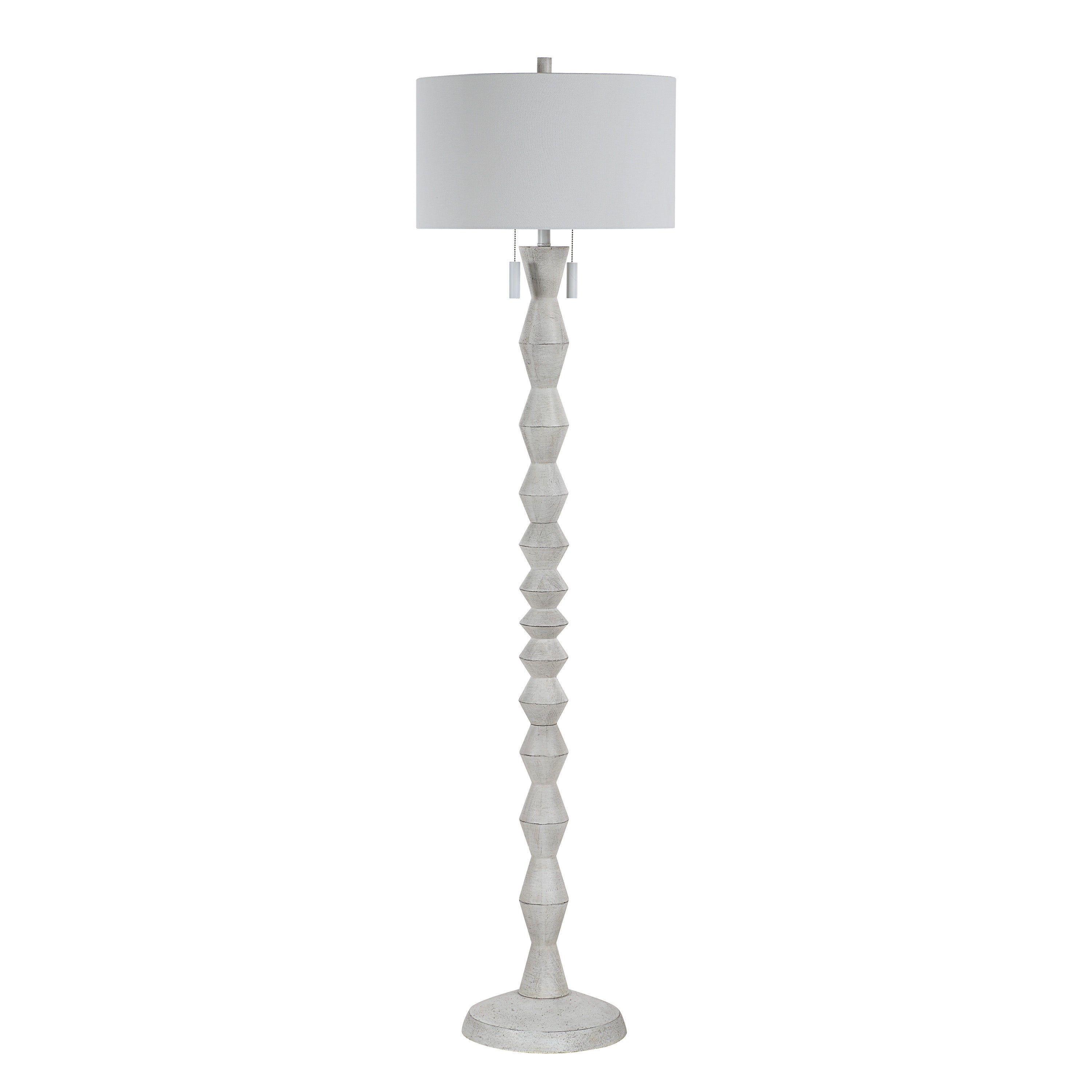 Sorriso 75" Floor Lamp, White Wood Texture-Floor Lamp-DECOROLALA