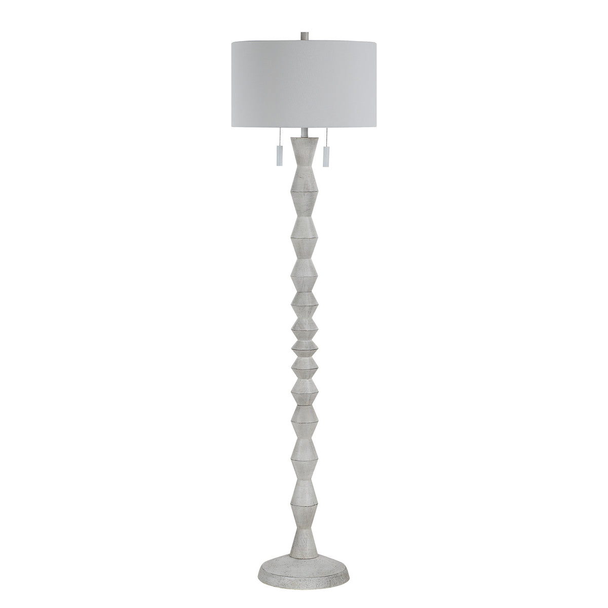 Sorriso 75" Floor Lamp, White Wood Texture-Floor Lamps-DECOROLALA