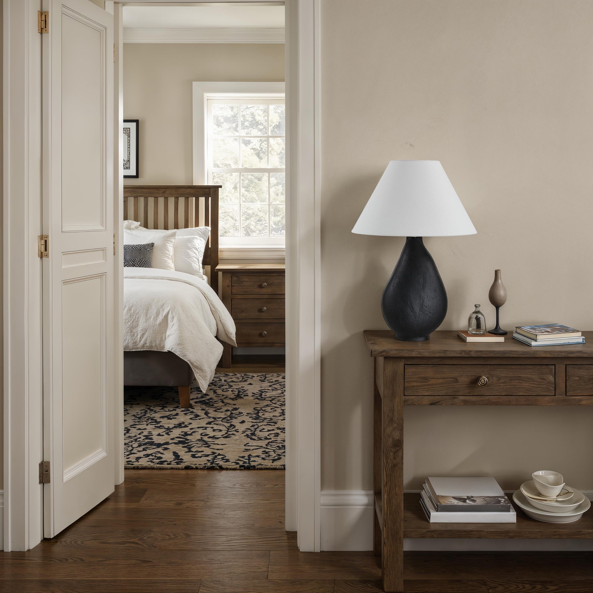 Sotiria 26.0" Height Table Lamps, Texture Matte Black-Table Lamp-DECOROLALA