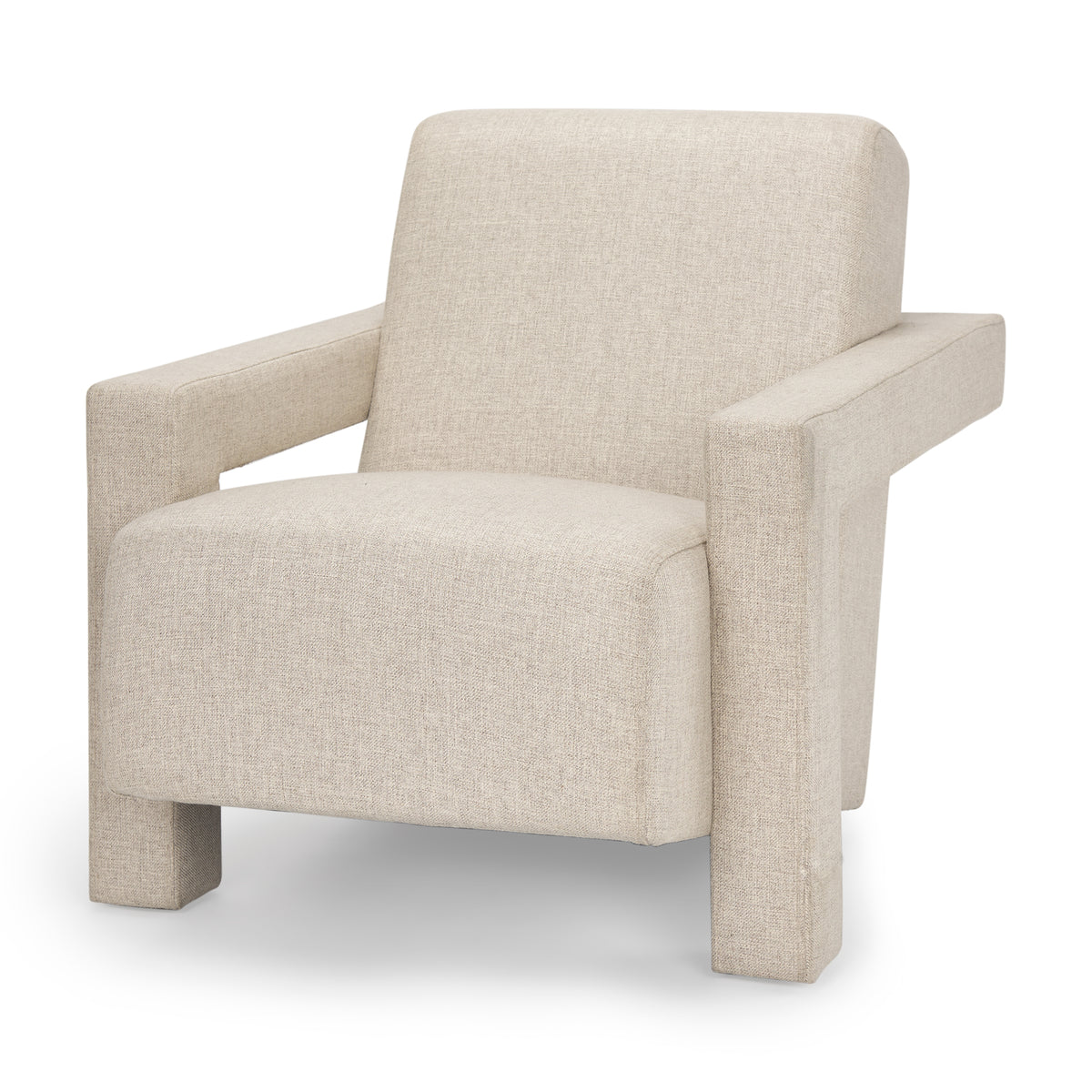 Sovereign Oatmeal Fully Upholstered Accent Chair-Accent Chairs-DECOROLALA