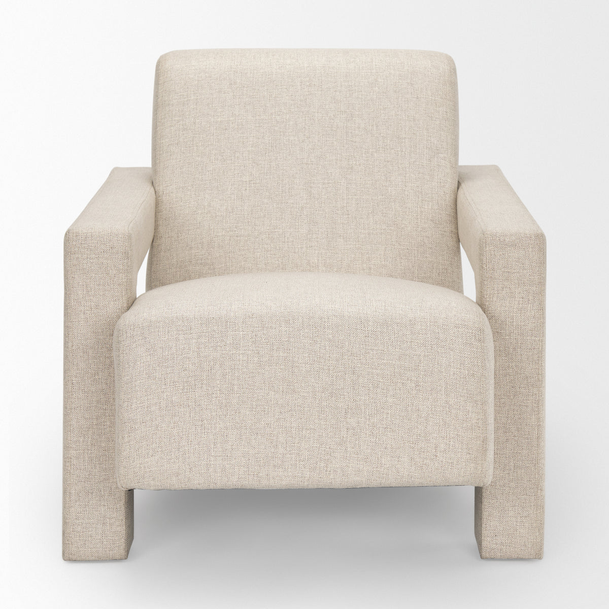 Sovereign Oatmeal Fully Upholstered Accent Chair-Accent Chairs-DECOROLALA