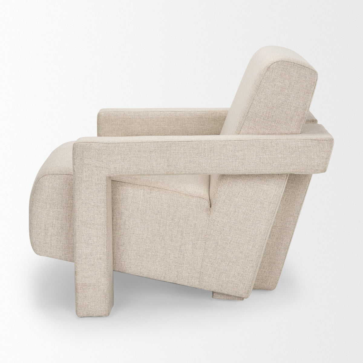 Sovereign Oatmeal Fully Upholstered Accent Chair-Accent Chairs-DECOROLALA