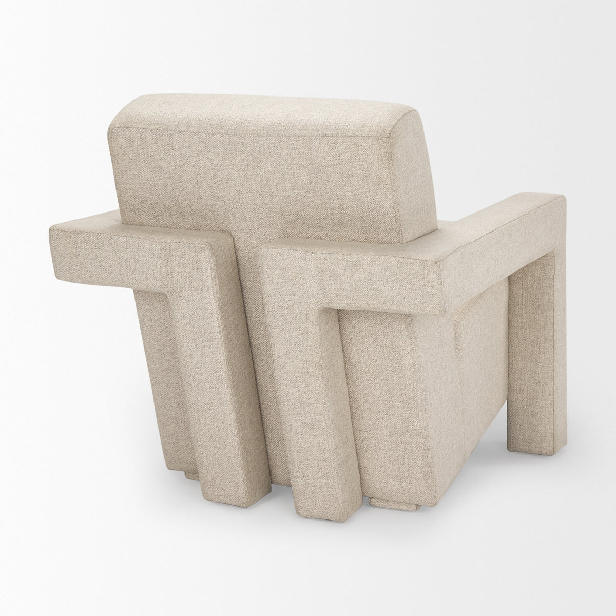 Sovereign Oatmeal Fully Upholstered Accent Chair-Accent Chairs-DECOROLALA