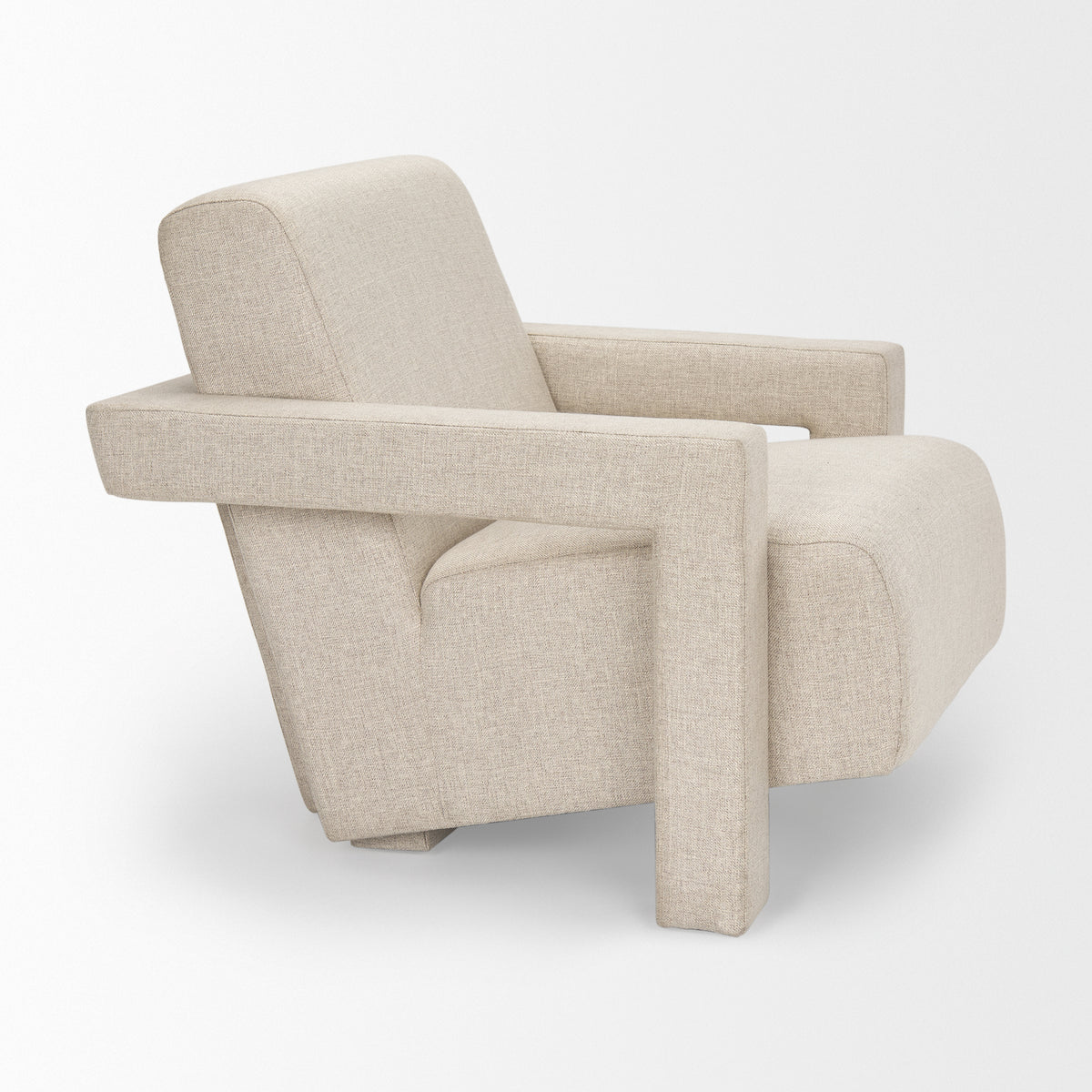 Sovereign Oatmeal Fully Upholstered Accent Chair-Accent Chairs-DECOROLALA