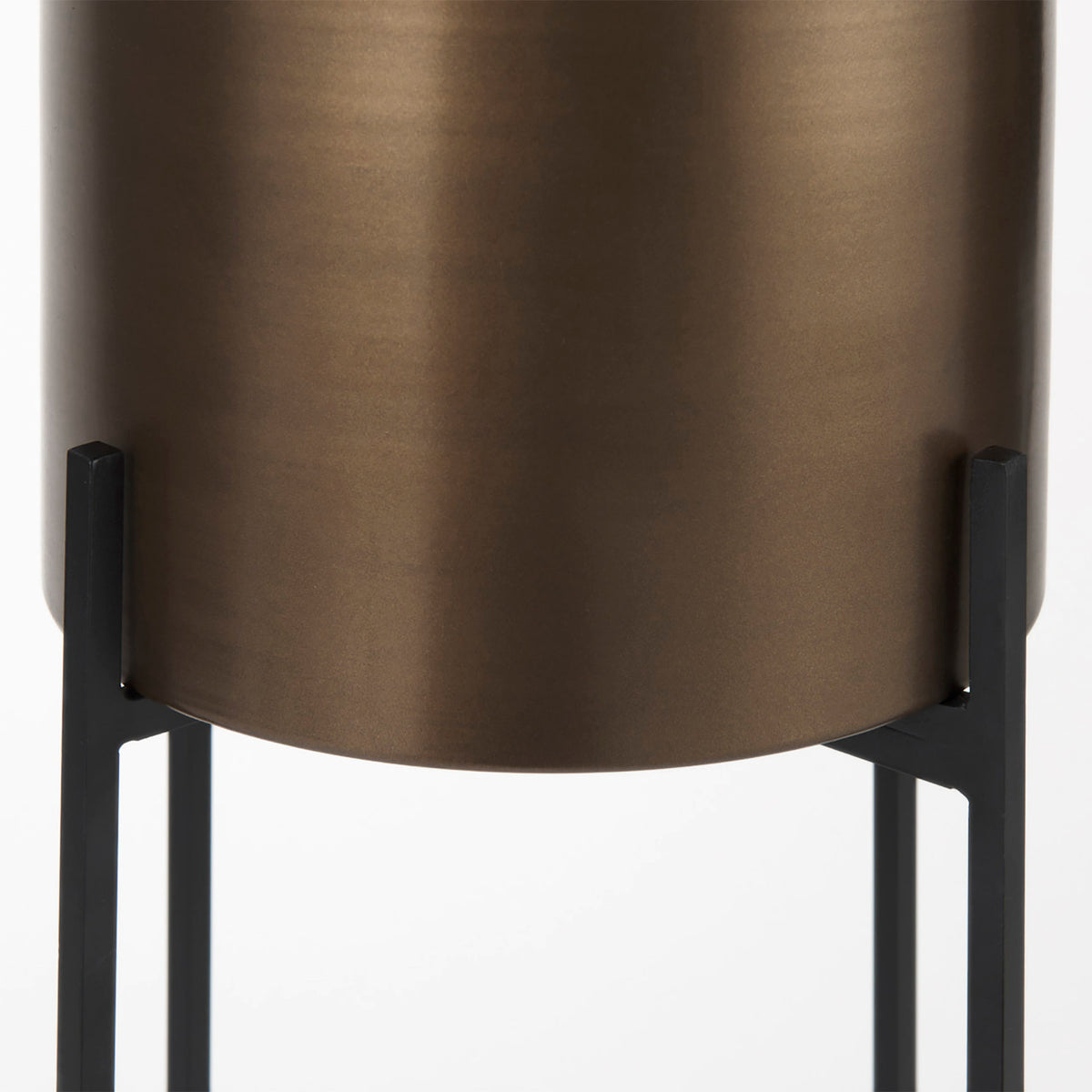 Sowerberry Plant Stand - Black/Bronze 11x11x33"-Plant & Magazine Racks-DECOROLALA