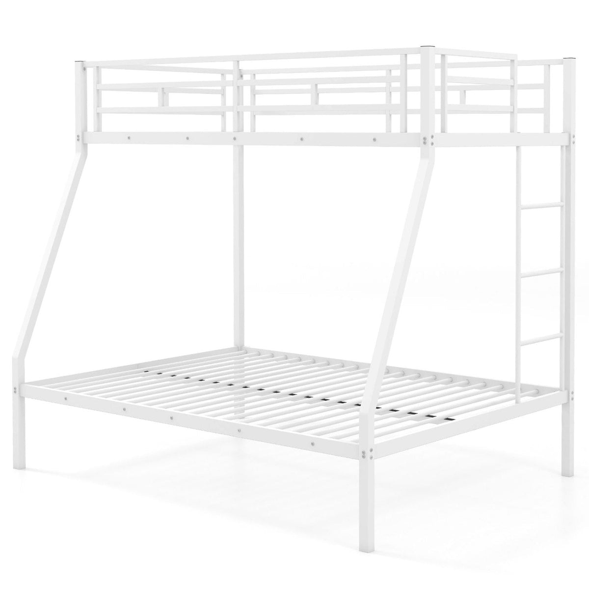 Space-saving Metal Slatted Bed Frame for Teens and Adults Noise-free No Box Spring Needed-Bunk Bed Frame-DECOROLALA