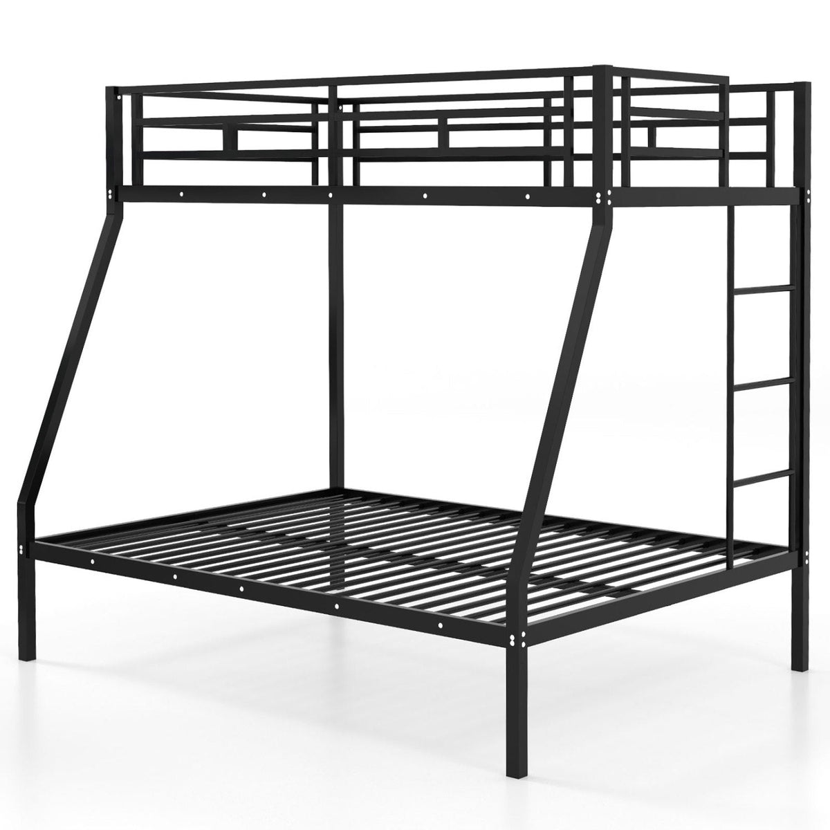 Space-saving Metal Slatted Bed Frame for Teens and Adults Noise-free No Box Spring Needed-Bunk Bed Frame-DECOROLALA