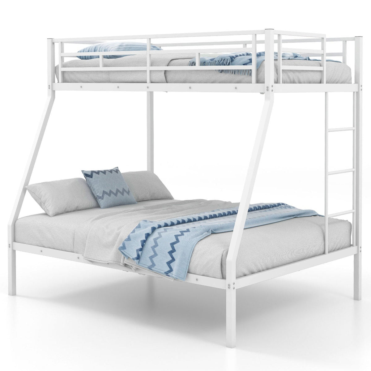 Space-saving Metal Slatted Bed Frame for Teens and Adults Noise-free No Box Spring Needed-Bunk Bed Frame-DECOROLALA