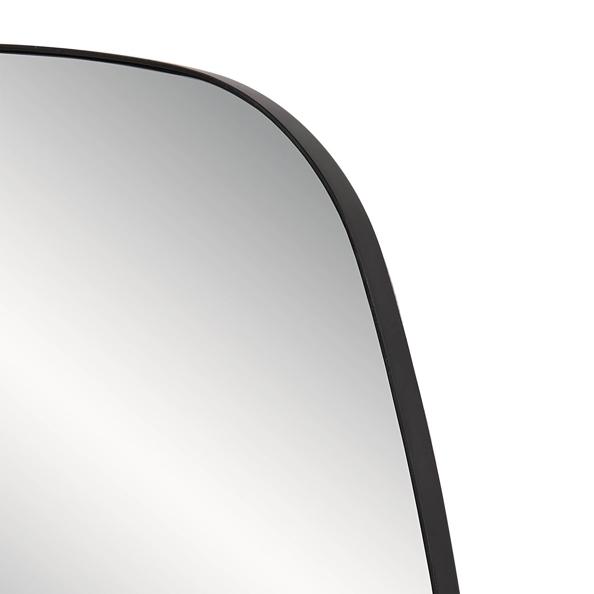 Sparti 36" Tall Square Wall Mirror, Black-Mirror-DECOROLALA