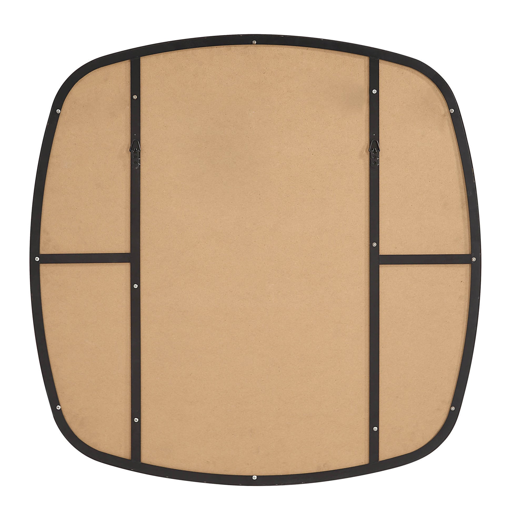 Sparti 36" Tall Square Wall Mirror, Black-Mirror-DECOROLALA