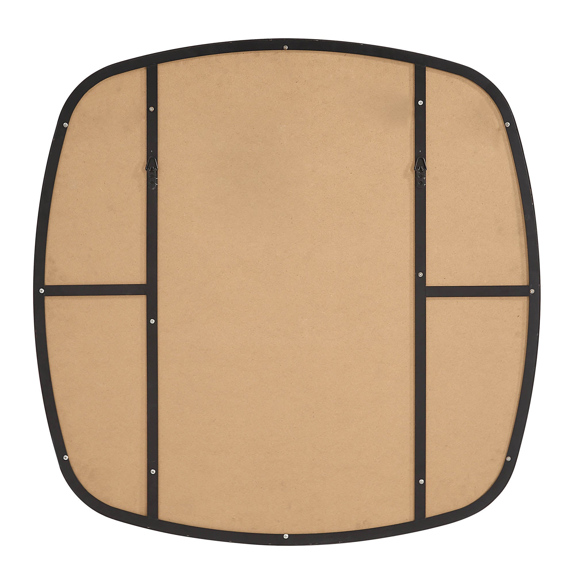 Sparti 36" Tall Square Wall Mirror, Black-Mirror-DECOROLALA