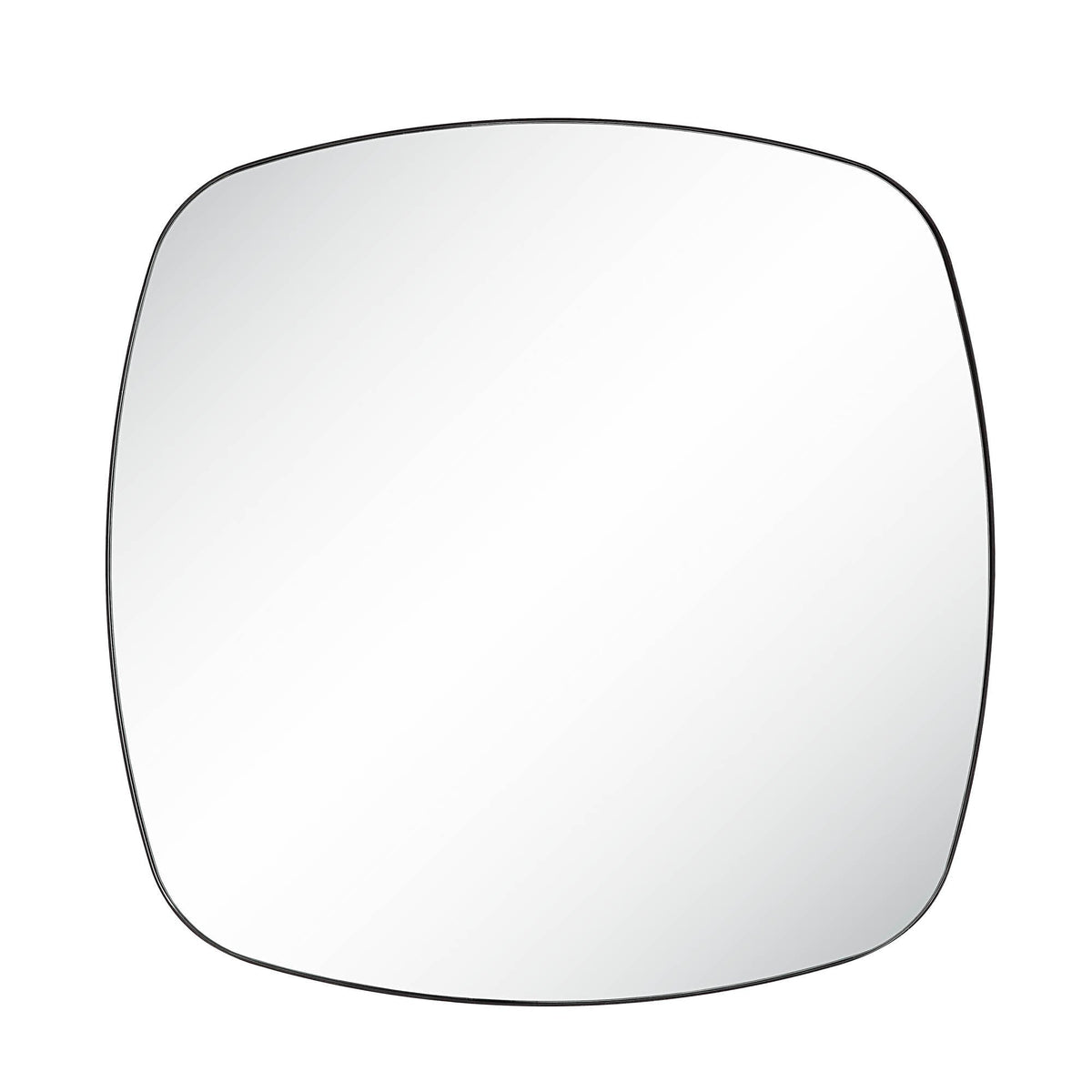 Sparti 36" Tall Square Wall Mirror, Black-Mirrors-DECOROLALA