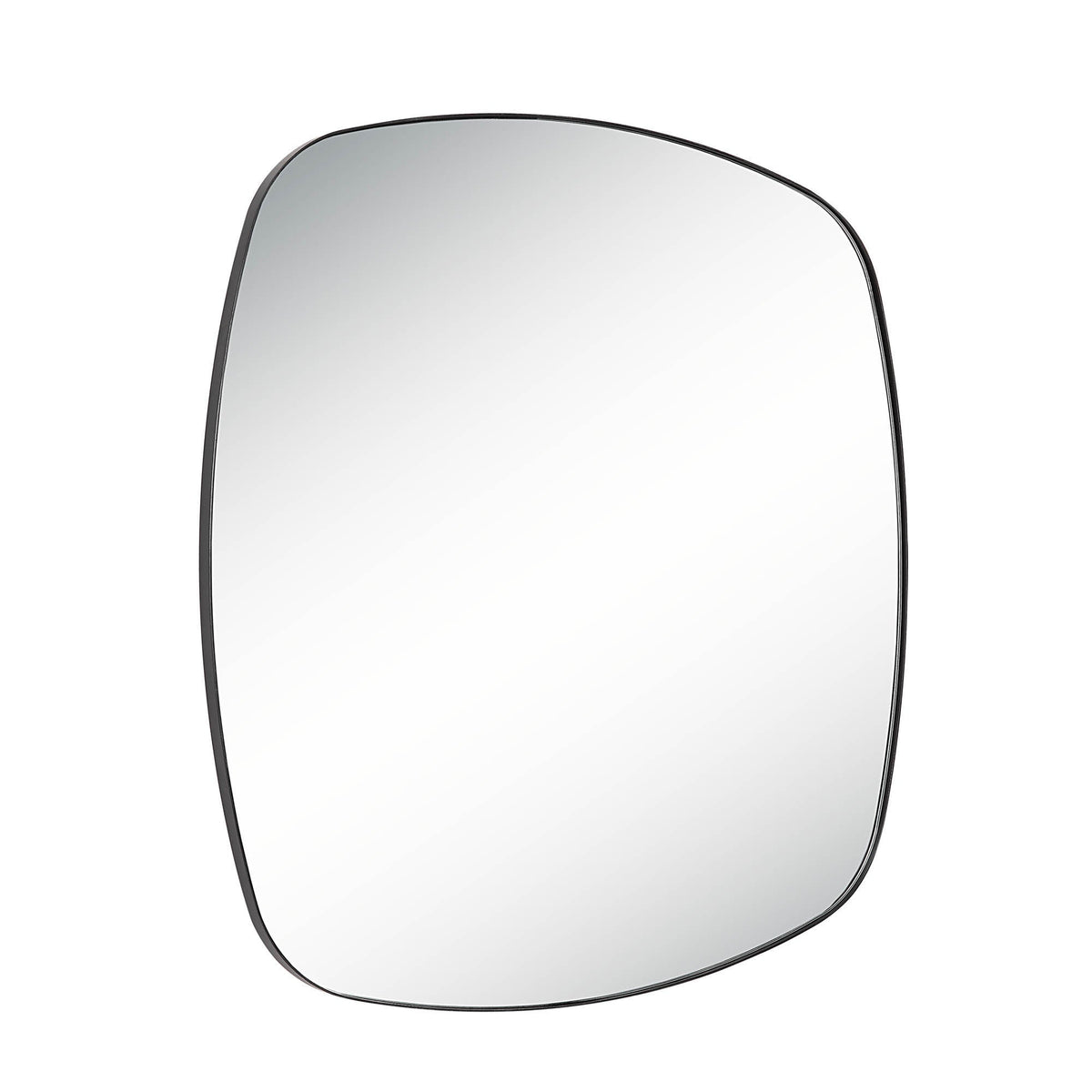 Sparti 36" Tall Square Wall Mirror, Black-Mirrors-DECOROLALA