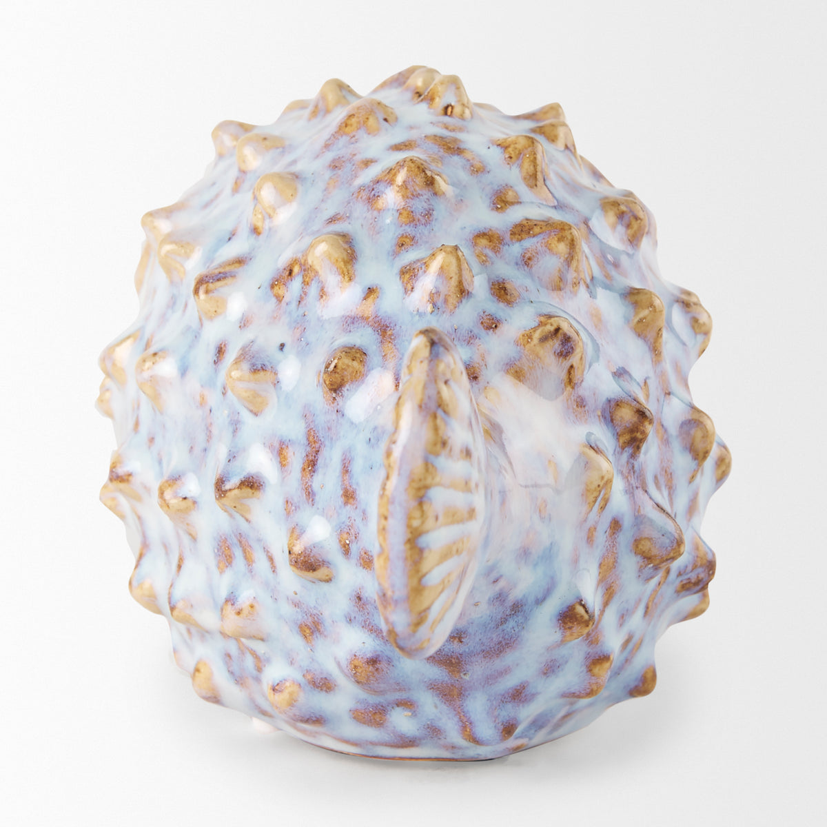 Spike I (Small) 8L x 4W Off-White Ceramic Puffer Fish-Objects-DECOROLALA