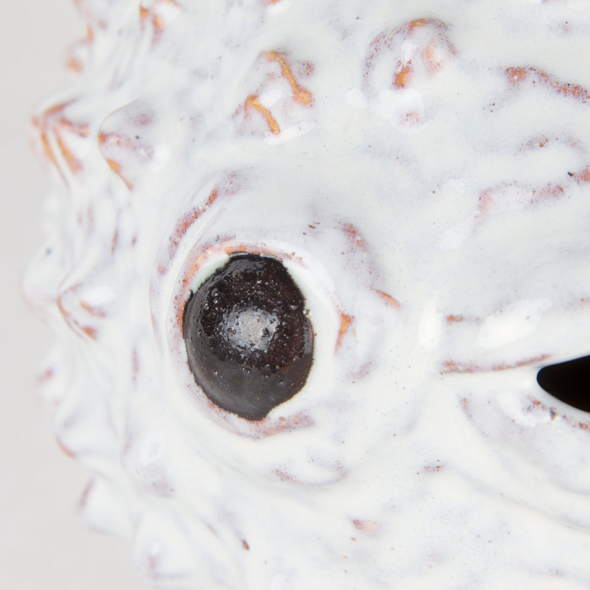 Spike II Large Ceramic Puffer Fish - Off-White 10"L x 6"W-Objects-DECOROLALA