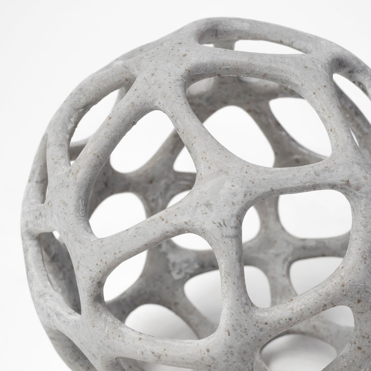Spiro 6L x 6W Off-White Hollow Decorative Orb-Objects-DECOROLALA