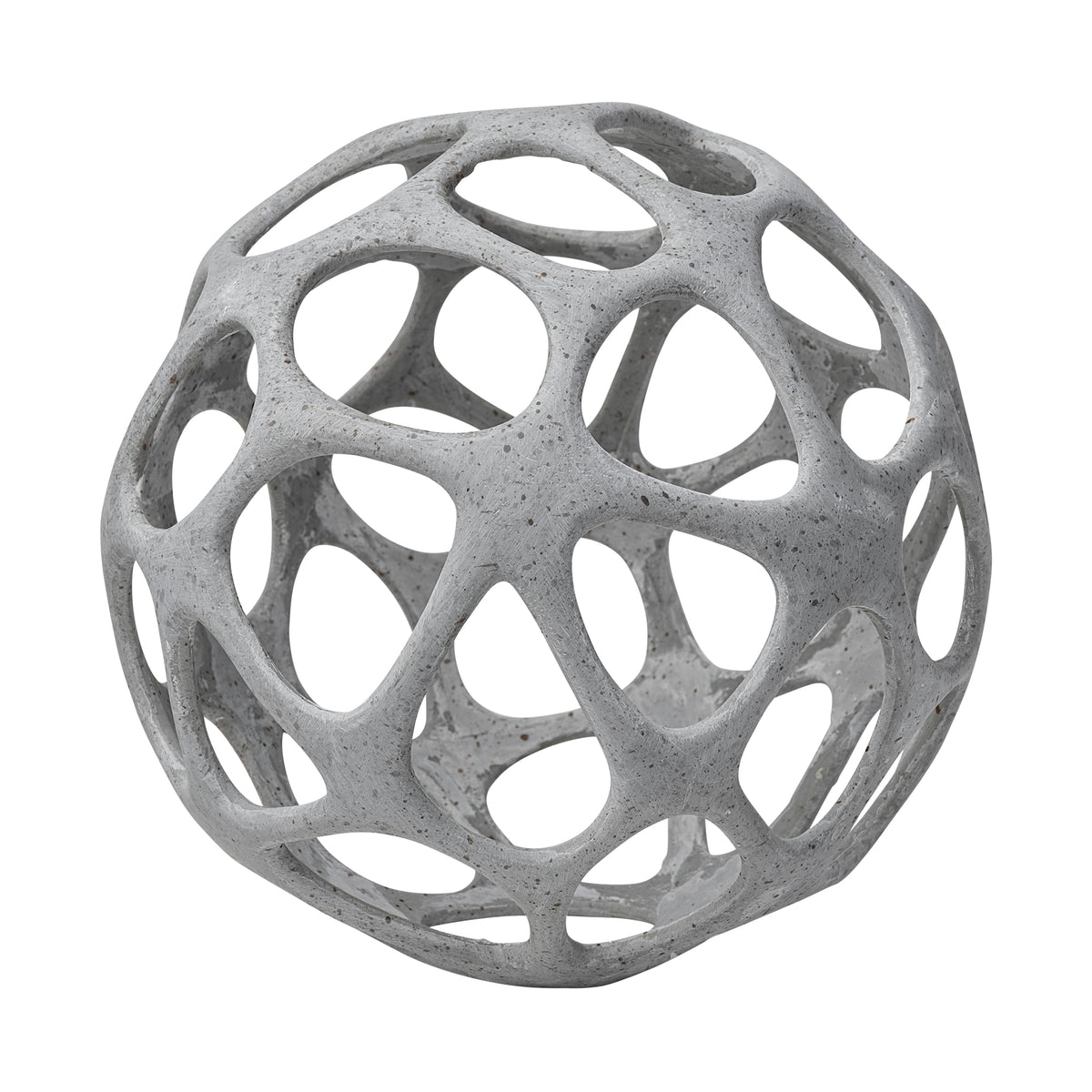Spiro 7L x 7W Off-White Hollow Decorative Orb-Objects-DECOROLALA