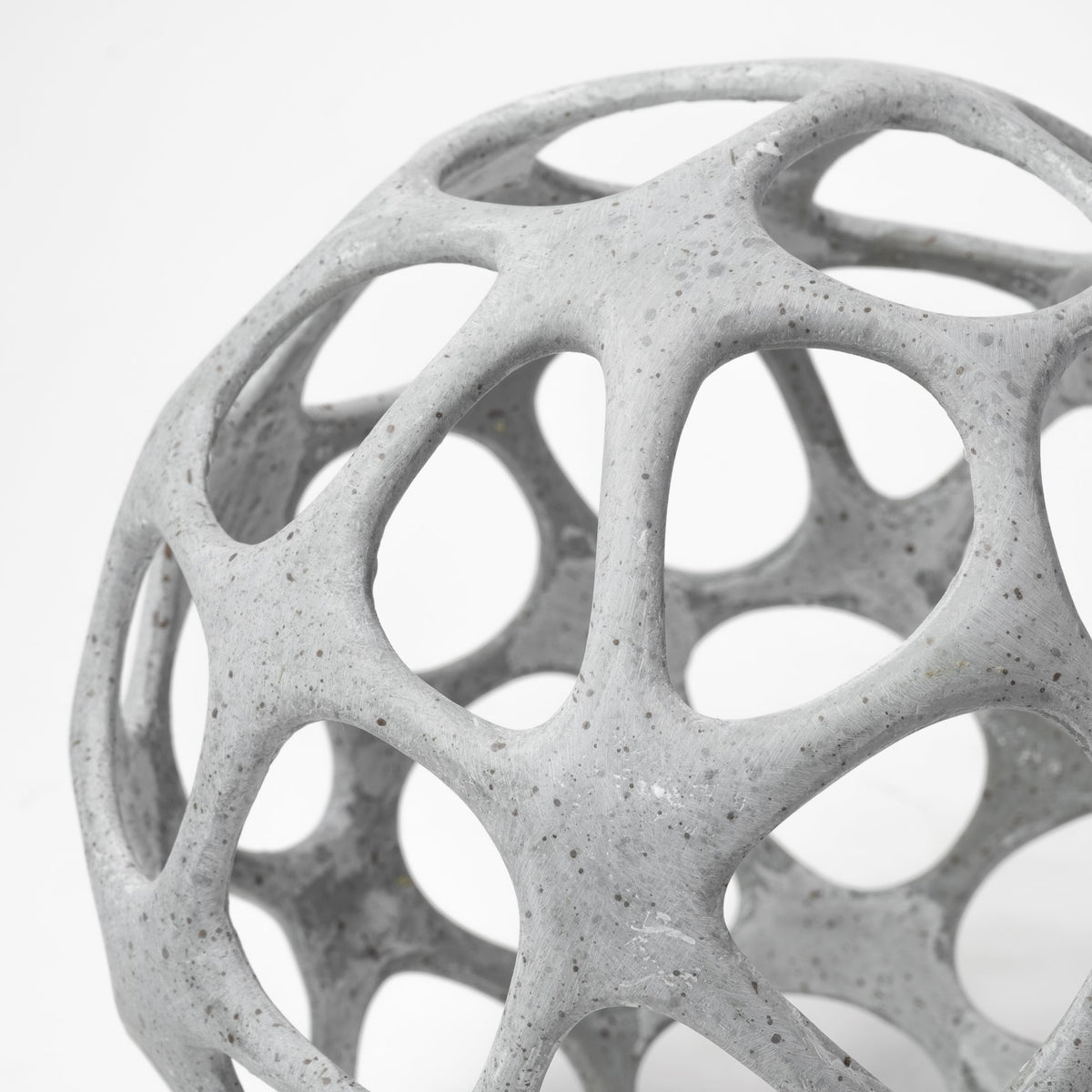 Spiro 7L x 7W Off-White Hollow Decorative Orb-Objects-DECOROLALA