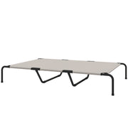 Elevated Dog Bed, Outdoor Dog Cot, Raised Dog Bed for Large Dogs with Breathable Mesh, Beige