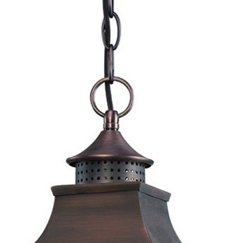 St. Charles 3-Light Acopper Patina Hanging Light-Chandeliers-DECOROLALA