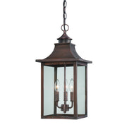 St. Charles 3-Light Acopper Patina Hanging Light-Chandeliers-DECOROLALA