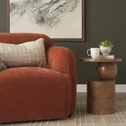 Stack Light Brown Wood Geometric Accent Table-Accent Tables-DECOROLALA