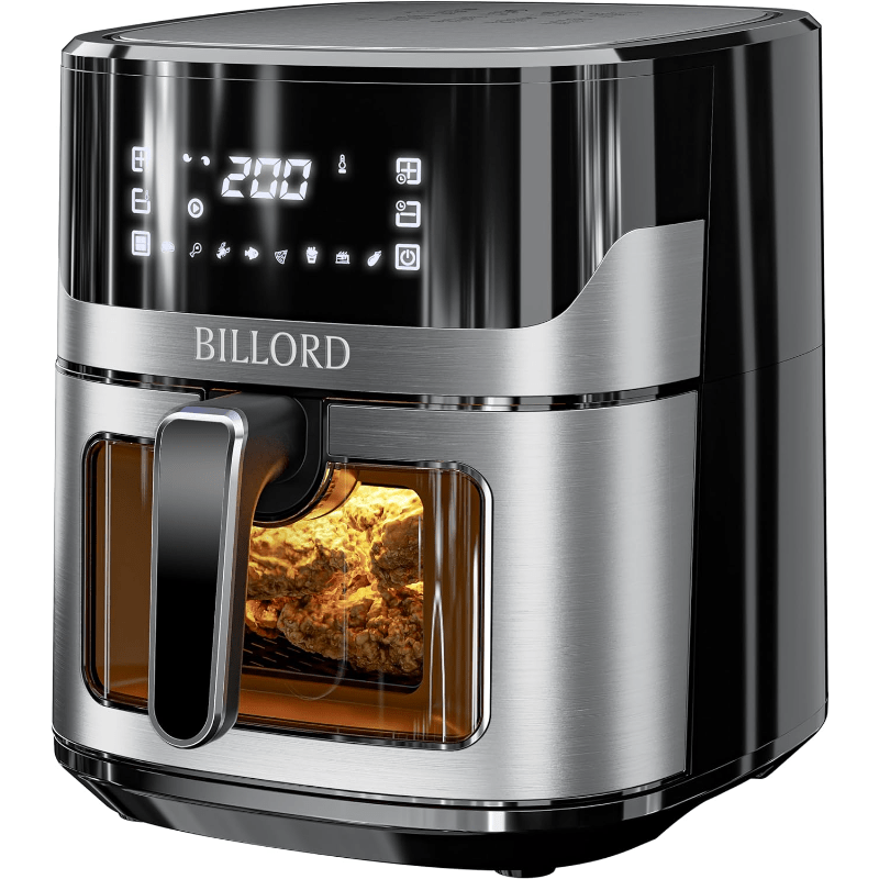 Stainless Air Fryer with Digital Touch Screen-Air Fryer Accessories-DECOROLALA