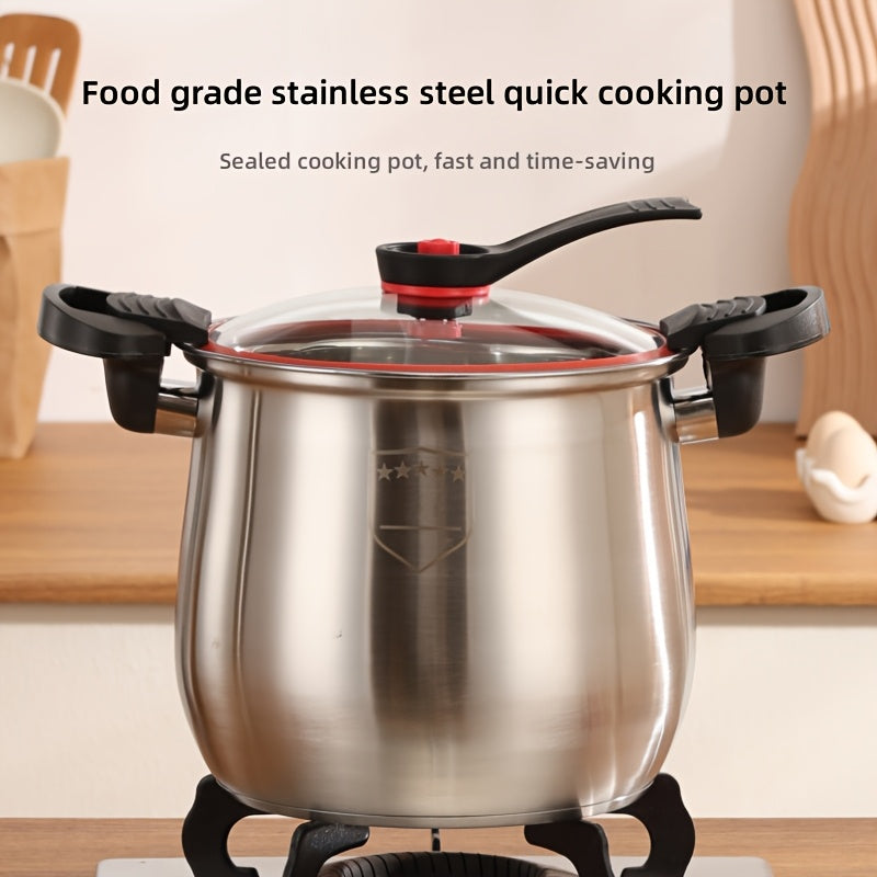 Stainless Steel Quick Cooking Stew Pot - 22cm Induction Compatible-Camp Cooking-DECOROLALA