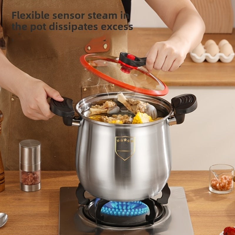 Stainless Steel Quick Cooking Stew Pot - 22cm Induction Compatible-Camp Cooking-DECOROLALA
