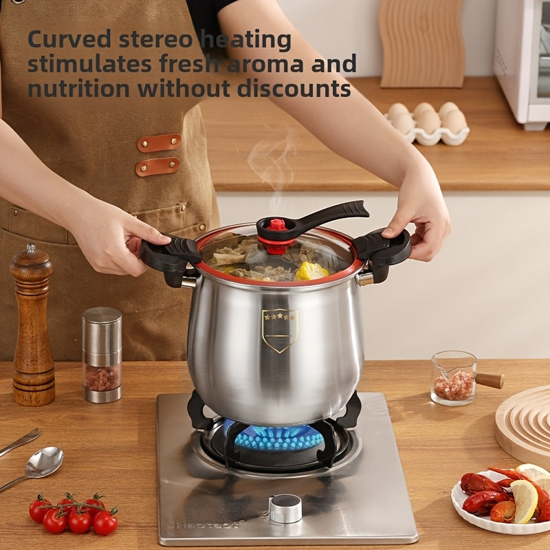 Stainless Steel Quick Cooking Stew Pot - 22cm Induction Compatible-Camp Cooking-DECOROLALA