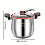 Stainless Steel Quick Cooking Stew Pot - 22cm Induction Compatible-Camp Cooking-DECOROLALA