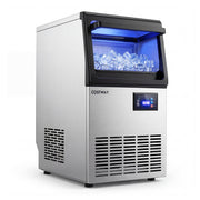 Stainless Steel Spary Ice Maker with 30 LBS Storage Capacity and 80 LBS Per Day-Ice Makers-DECOROLALA