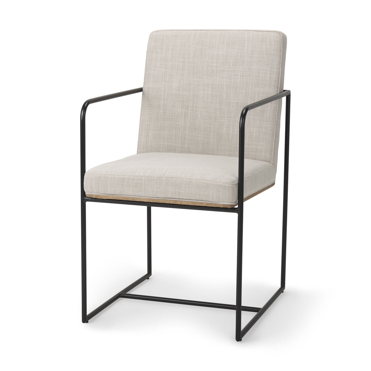 Stamford High-Back Dining Chair - Beige Linen-Dining Chairs-DECOROLALA