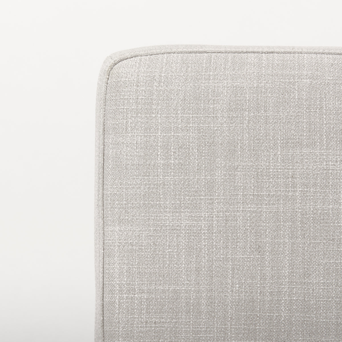 Stamford High-Back Dining Side Chair | Beige Linen w/ Black Metal-Dining Chairs-DECOROLALA