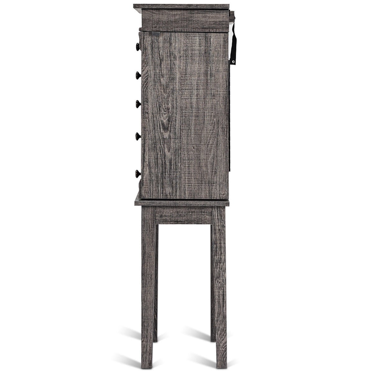 Standing Jewelry Cabinet Storage Organizer with Wooden Legs-Jewelry Armoires-DECOROLALA