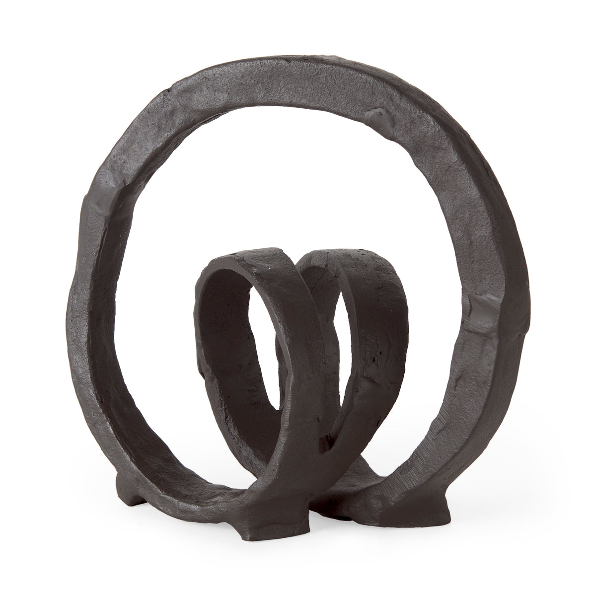 Stanislaw II Black Metal Infinite Ribbon Sculpture-Objects-DECOROLALA