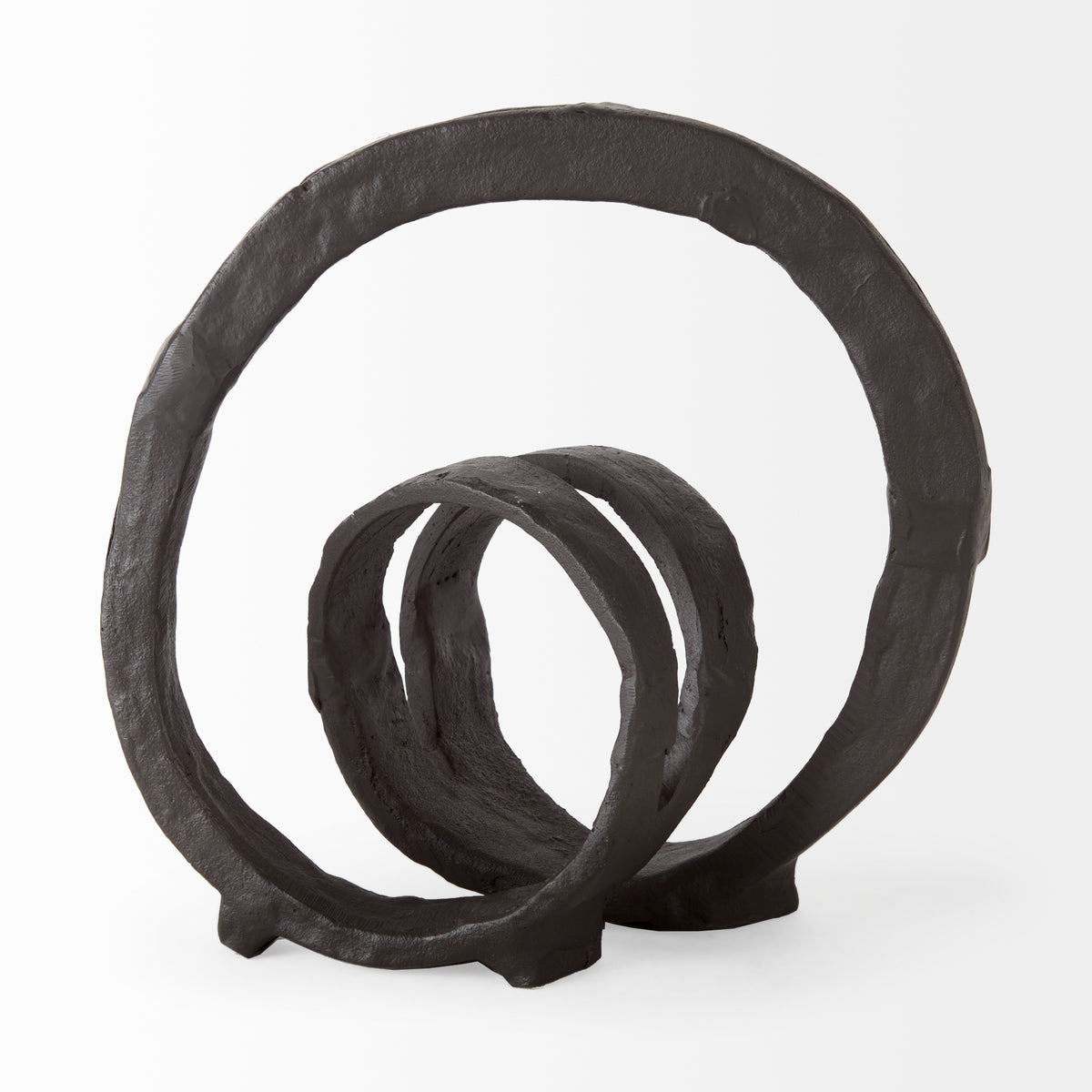 Stanislaw II Black Metal Infinite Ribbon Sculpture-Objects-DECOROLALA