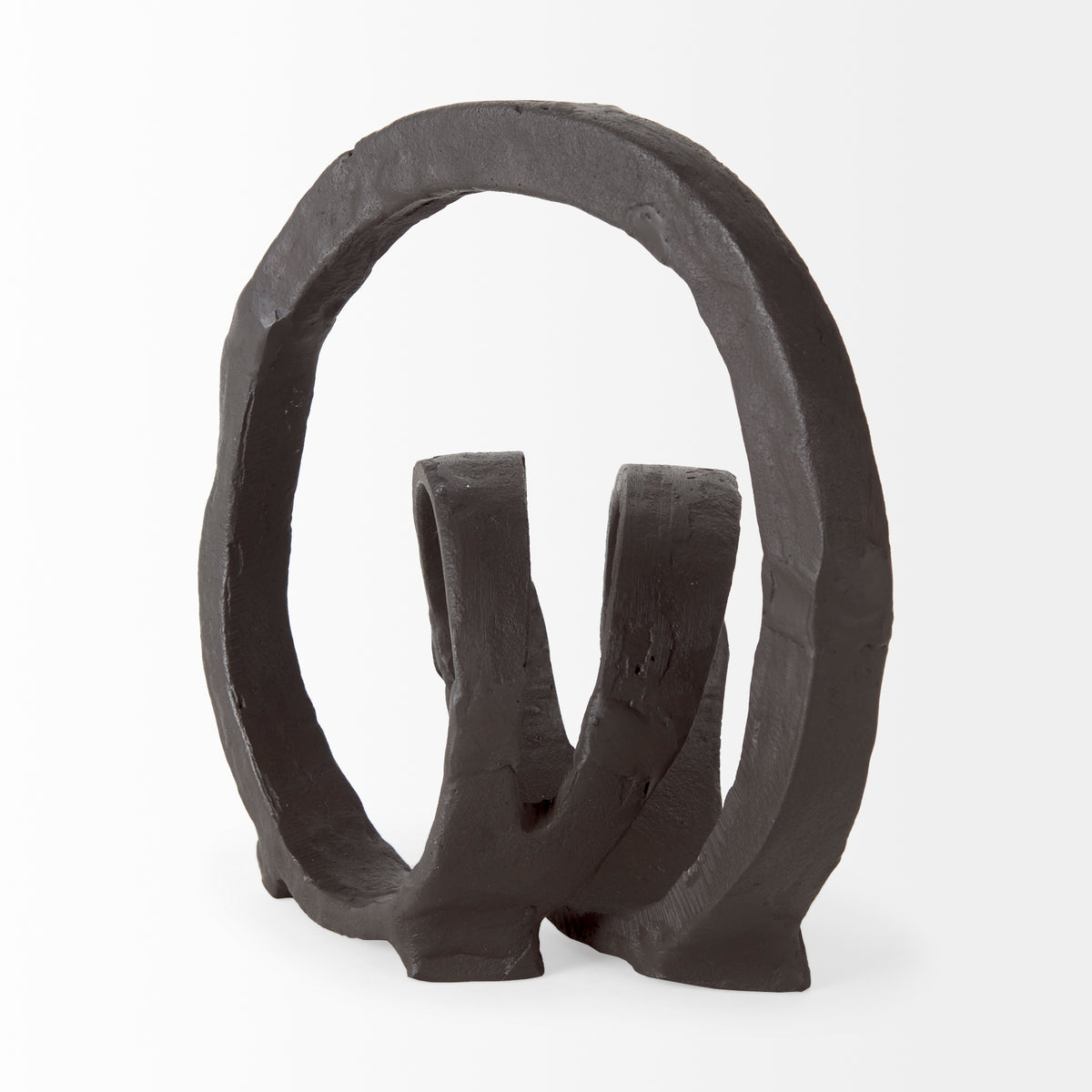 Stanislaw II Black Metal Infinite Ribbon Sculpture-Objects-DECOROLALA