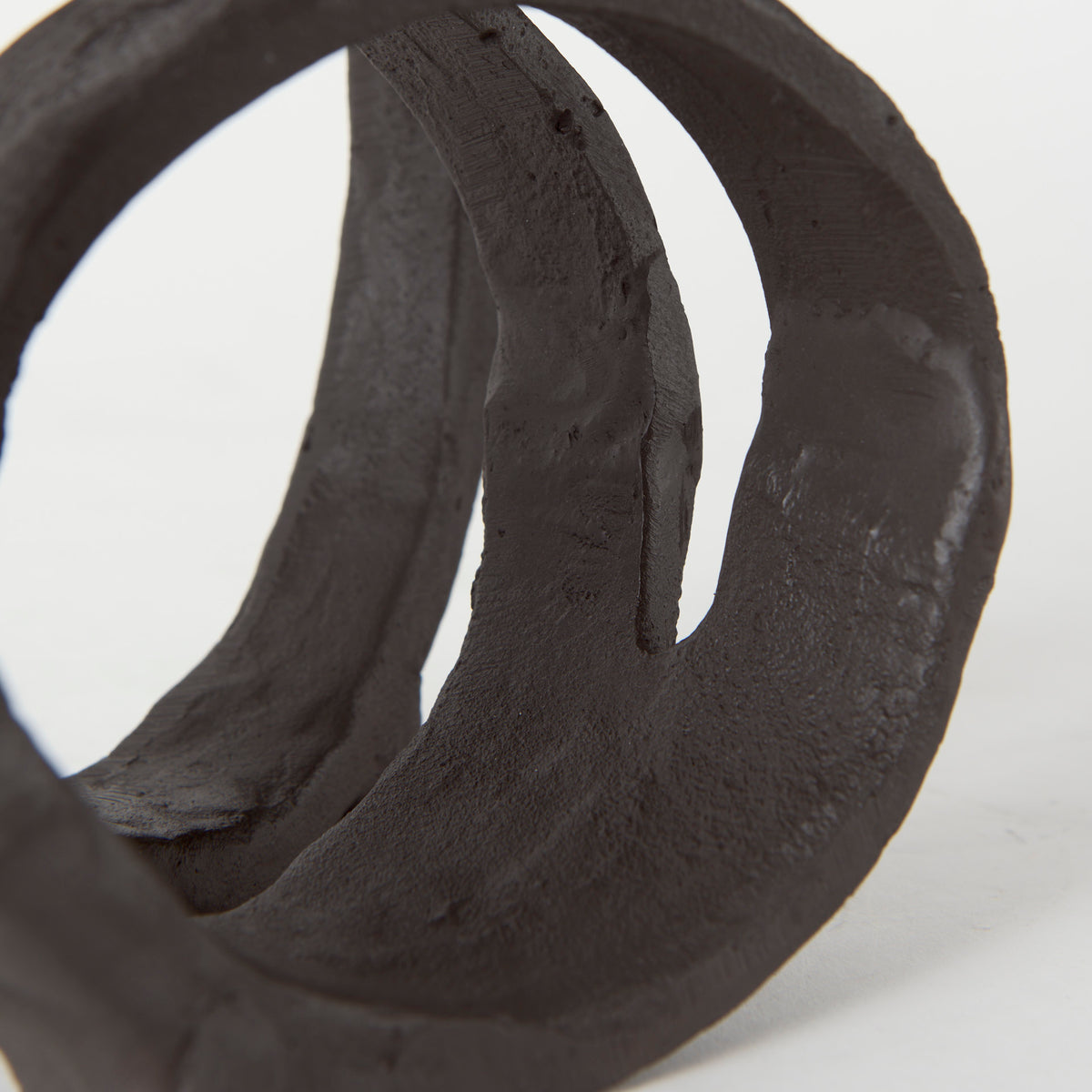 Stanislaw II Black Metal Infinite Ribbon Sculpture-Objects-DECOROLALA