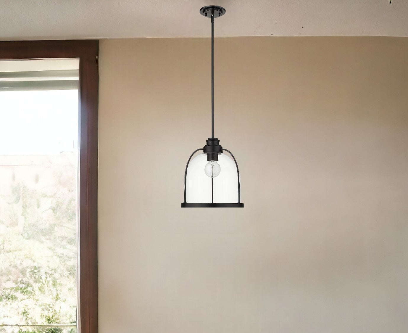 Stanton 1-Light Matte Black Pendant-Pendants-Hanging Lights-DECOROLALA