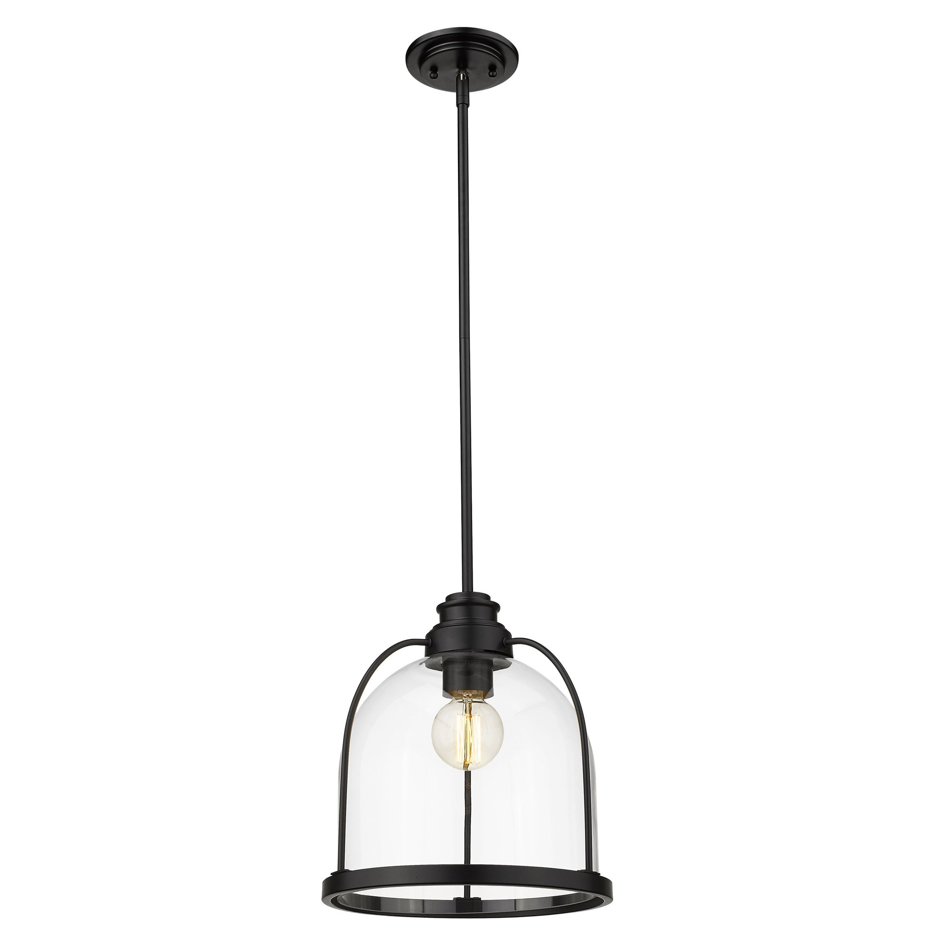 Stanton 1-Light Matte Black Pendant-Pendants-Hanging Lights-DECOROLALA