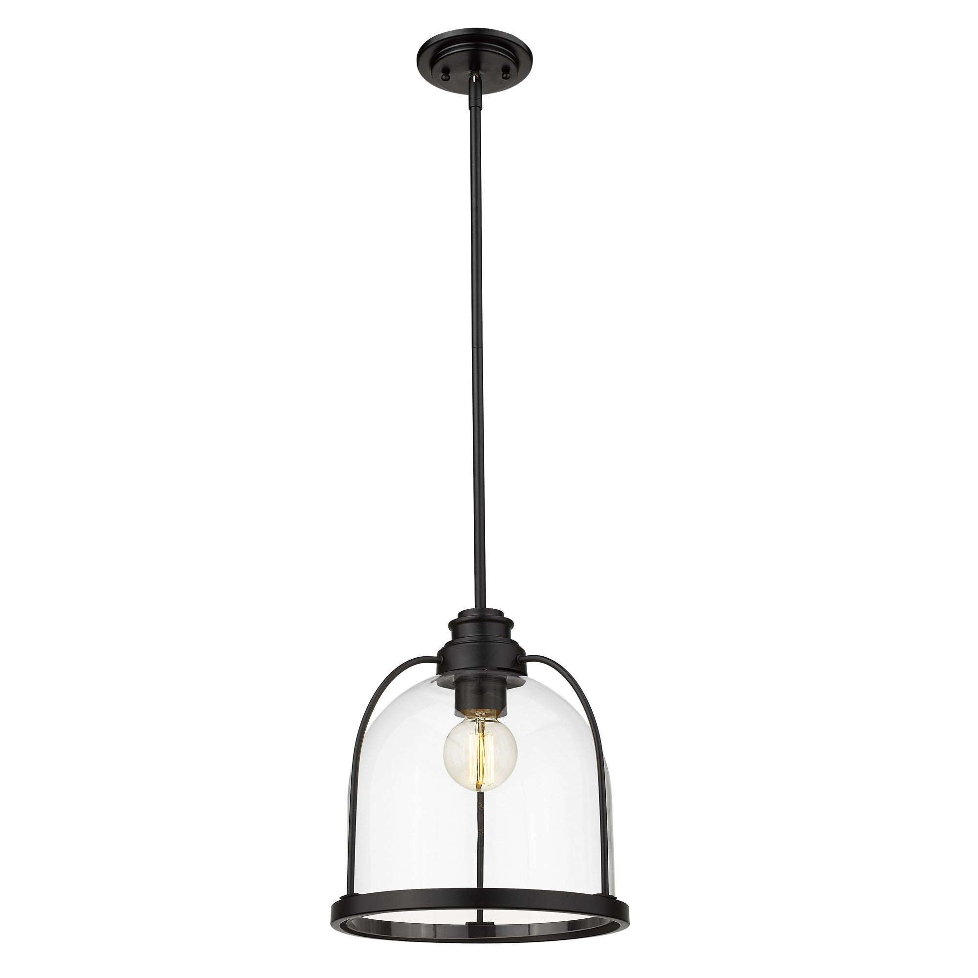 Stanton 1-Light Matte Black Pendant-Pendants-Hanging Lights-DECOROLALA