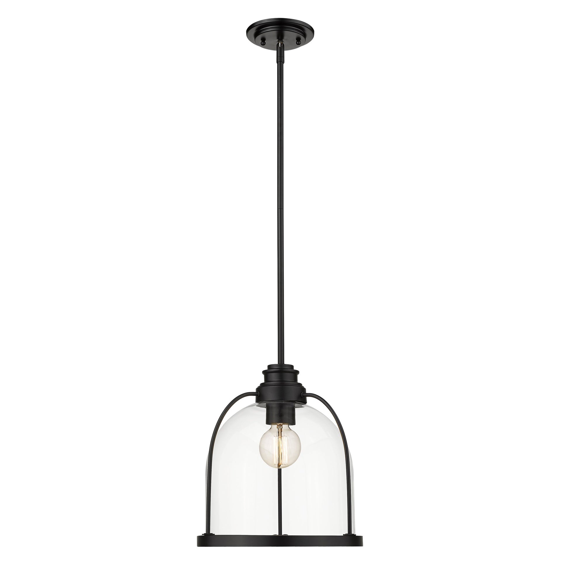 Stanton 1-Light Matte Black Pendant-Pendants-Hanging Lights-DECOROLALA