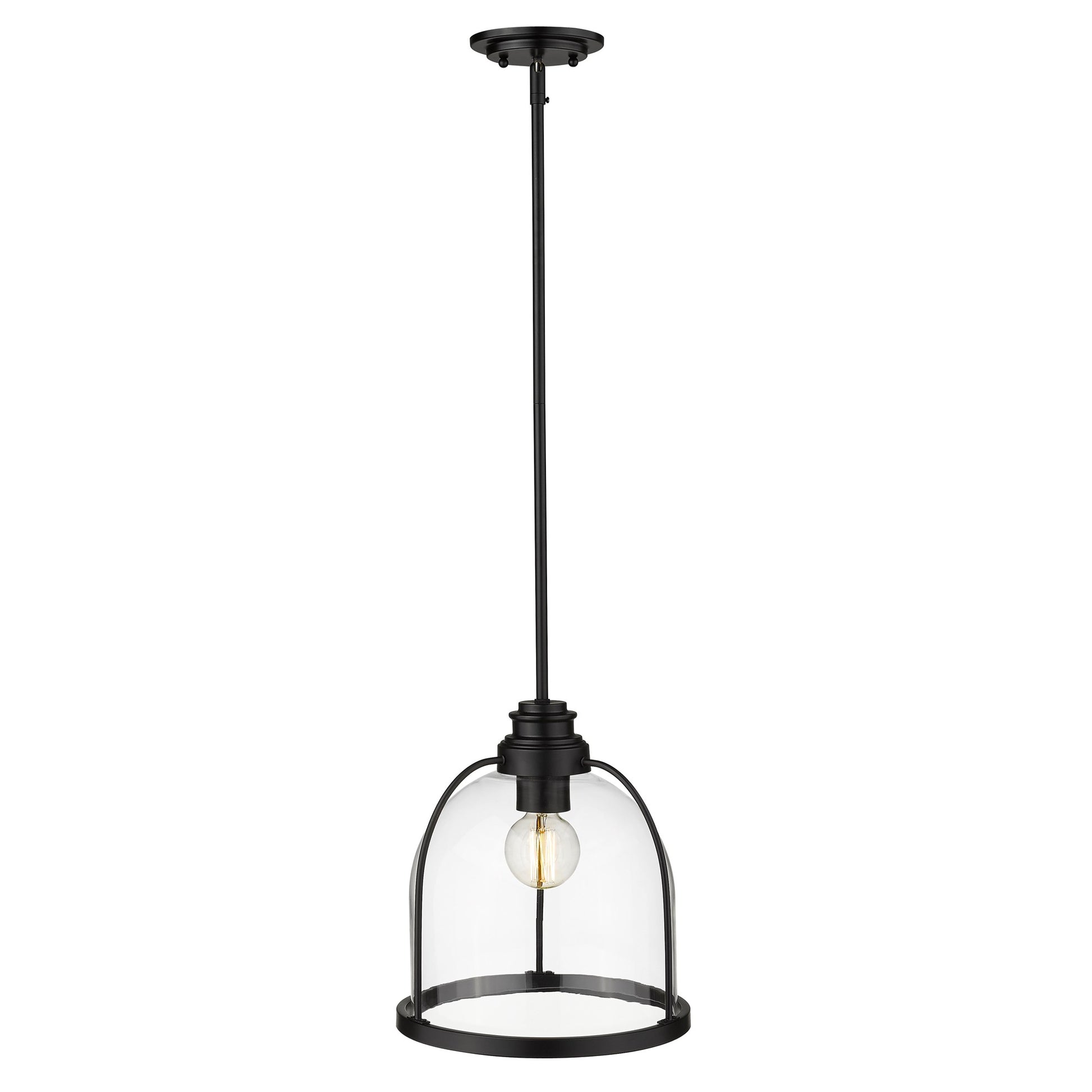 Stanton 1-Light Matte Black Pendant-Pendants-Hanging Lights-DECOROLALA