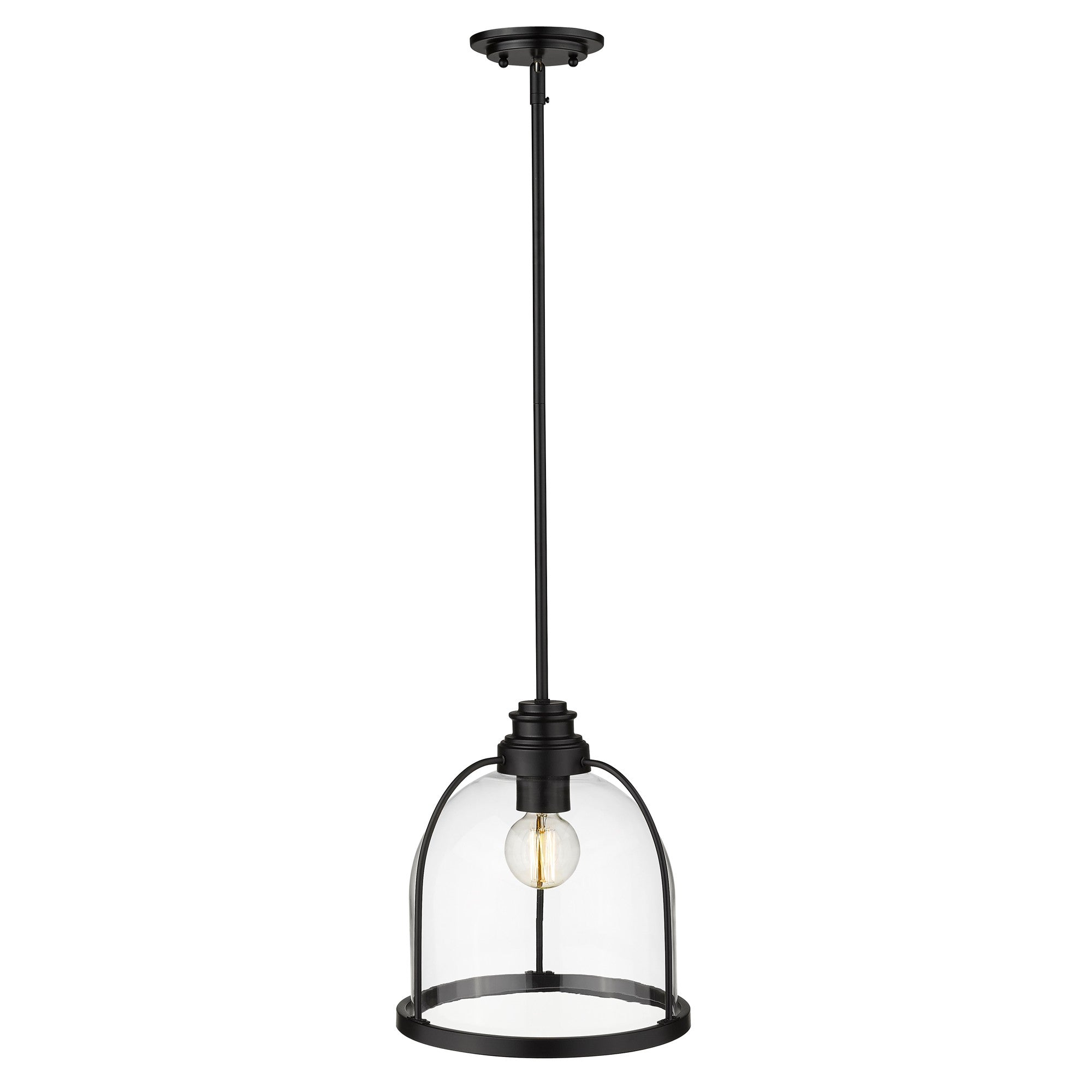 Stanton 1-Light Matte Black Pendant-Pendants-Hanging Lights-DECOROLALA