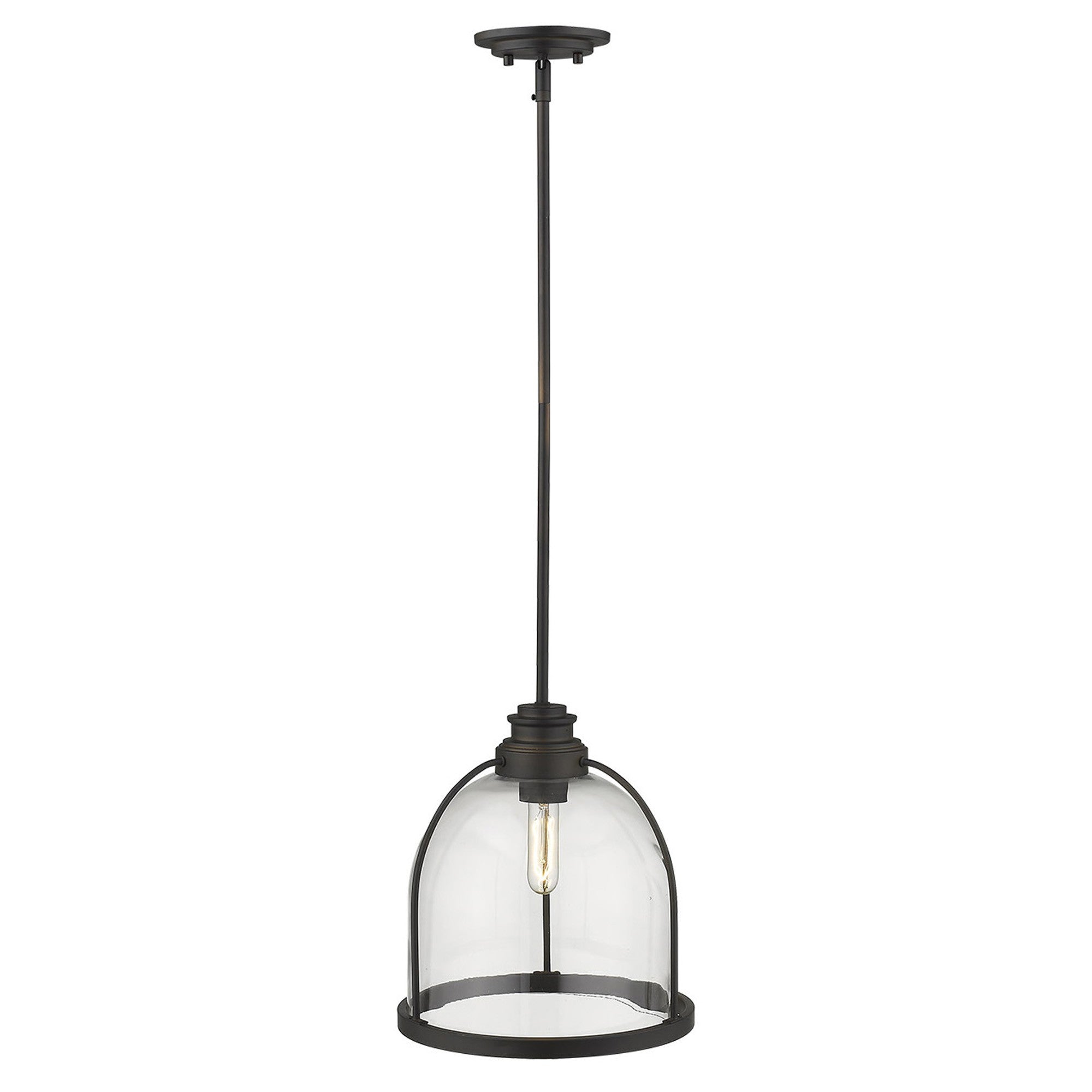 Stanton 1-Light Oil-Rubbed Bronze Pendant-Pendants-Hanging Lights-DECOROLALA
